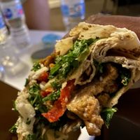 Contents of seitan wrap at Kale My Name in Chicago