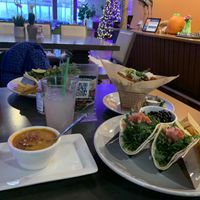 Limeades, tacos, fries and soup :-) at Kale My Name in Chicago