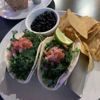 Fried avocado tacos at Kale My Name in Chicago