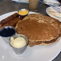 pancakes and sausage  at Kale My Name in Chicago