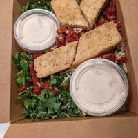 Ceasar salad with tofu added at Kale My Name in Chicago