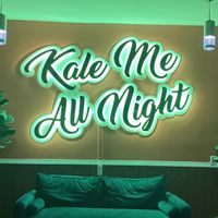 Love this sign and the comfy places to chill at    at Kale My Name in Chicago