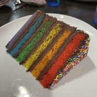 Pie Pie My Darling’s Rainbow Sprinkle Cake—OMG the most delicious cake ever!! 🤤   at Kale My Name in Chicago