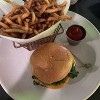 Tina’s homemade burger  at Kale My Name in Chicago