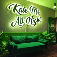 Wish we had time to enjoy the couches! at Kale My Name in Chicago