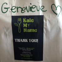 I of course forgot to take pictures of the food before we scarfed it down... but everything was packaged super well and plastic free with written labels on everything! at Kale My Name in Chicago