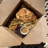 Combo plate 🍽 at Ras Rody's Jamaican Vegan  in Santa Fe