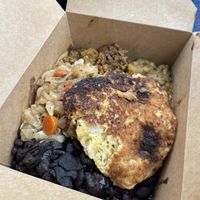 Combo- layers of flavor   at Ras Rody's Jamaican Vegan  in Santa Fe