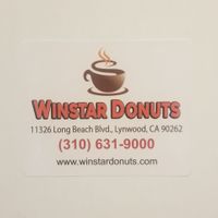 Business logo and info... at Winstar Donuts in Lynwood