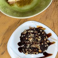 Brownie y cheesecake at Dulcinea Café Vintage in Cali