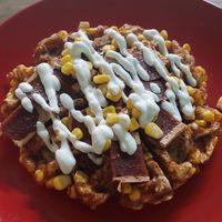 Wafle de maíz at Dulcinea Café Vintage in Cali