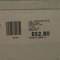 2-Day Shipping Label from Box. at Culiraw in New York City
