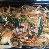 Glass noodles with vegetables at Soban Korean Cuisine in Petaluma