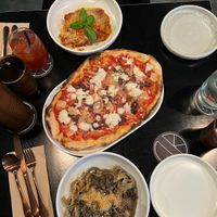 The mushroom pasta, pizza and ravioli from Nonna's Nightmare at Nonna's Nightmare in West End