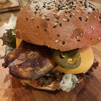 Eggplant as „bacon“    at The Street  in Prague