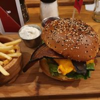 The vegan cheeseburger at The Street  in Prague