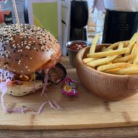 Vegan barbecue burger at The Street  in Prague
