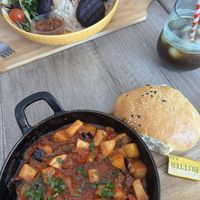 Shakshuka and vegan koftes  at Blossom in Cardiff