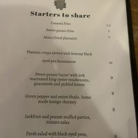 Menu  at L'Embuscade in Paris