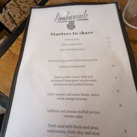 Menu at L'Embuscade in Paris