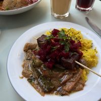 Yassa tofu  at L'Embuscade in Paris