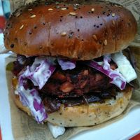 Burger vegan at L'Embuscade in Paris
