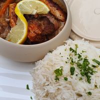 Yassa with king oyster mushrooms (eryngii) at L'Embuscade in Paris