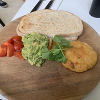 Vegan version of avocado toast. Really delicious, busy a bit pricey at $22    at Against The Grind in Mill Park