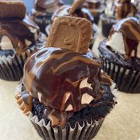 Chocolate Biscoff Cupcake at Planted Bakery in Fort Worth