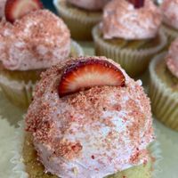 Strawberry Shortcake Cupcake at Planted Bakery in Fort Worth