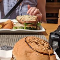 Vegan burger at Fonda Al Pirata in Havana