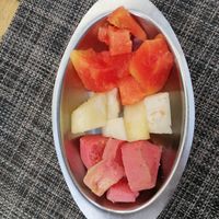 Breakfast fruit platter #Veganuary at Fonda Al Pirata in Havana