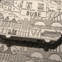 Customised boxes  at Pizzeria Bube Antoniego in Wroclaw