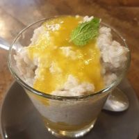 Yummy mango rice pudding at Gaijin in Bendigo