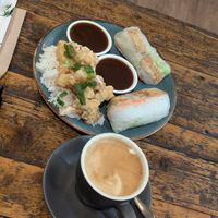 Vegan lunch box with oat flattie at Gaijin in Bendigo