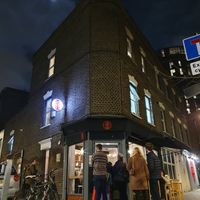 Exterior (and queue!) #Veganuary at House of MoMo in North London