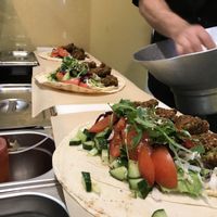 Big, beautiful, cheap and really tasty durum falafels!  at Falafel Top in Leuven