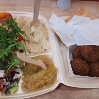 Falafel dish at Falafel Top in Leuven