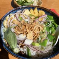  Vegan Vietnamese pho soup with tofu   at Banh Mi in Antwerpen