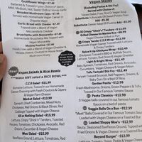 Menu as of June 2021 at Queens Coach in Niagara Falls