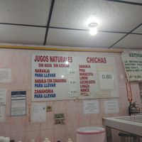 Menu at El Jardin Vegetariano in Panama City