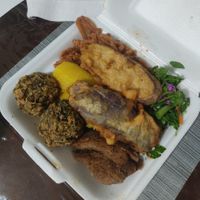 My menu of the day options ($5) at El Jardin Vegetariano in Panama City