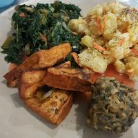 my buffet choices at El Jardin Vegetariano in Panama City