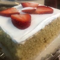 Vegan tres leches cake  at Chicana Vegana in Fullerton