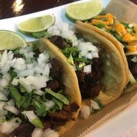 Vegan tacos with 3 different proteins.  at Chicana Vegana in Fullerton