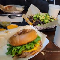 The hottie and mexgogi fries. My favorite combo at Chicana Vegana in Fullerton