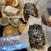 Lots of yummy food  at Chicana Vegana in Fullerton