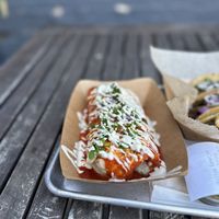 Wet burrito, absolutely delicious   at Chicana Vegana in Fullerton