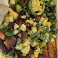 Mexigogi fries   at Chicana Vegana in Fullerton