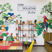 Bistro sign at Casa Volkova in La Fortuna